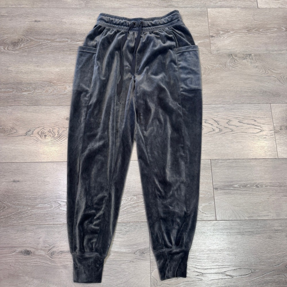 Offline by Aerie Womens Charcoal Gray Velour Joggers Cargo Pockets XSmall XS